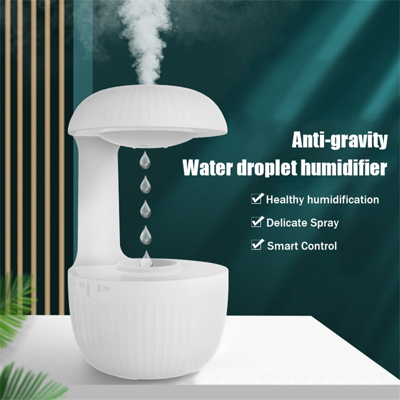 Anti-Gravity Ultrasonic Humidifier – Nano Mist Aroma Diffuser with Optical Illusion for Purified Air and Relaxation