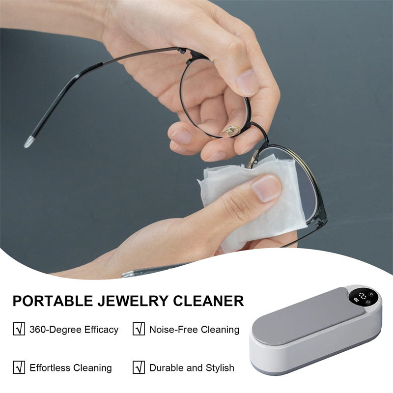 Ultrasonic Jewelry Cleaner – 450ml Large Capacity, Gentle & Effective Cleaning for Jewelry, Glasses, Watches & More