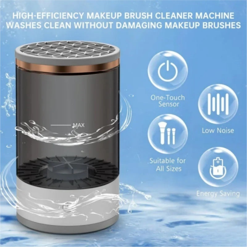 Electric Makeup Brush Cleaner – USB Rechargeable, High-Speed Deep Cleaning Spinner