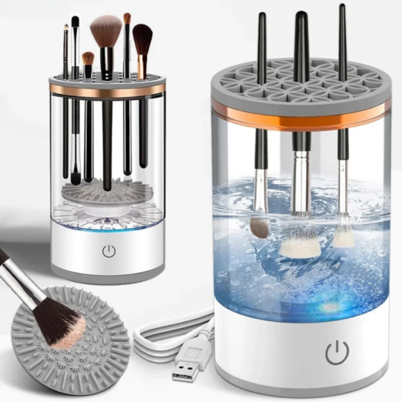 Electric Makeup Brush Cleaner – USB Rechargeable, High-Speed Deep Cleaning Spinner