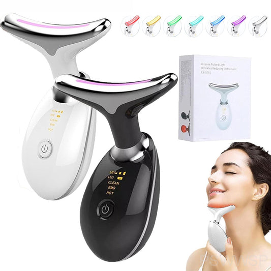 7-in-1 LED Face & Neck Massager – Skin Rejuvenation, Deep Cleansing & Anti-Aging