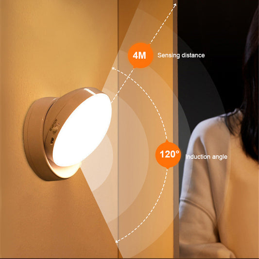 Smart Motion Sensor Night Light – USB Rechargeable, Auto On/Off, Warm & Cool White