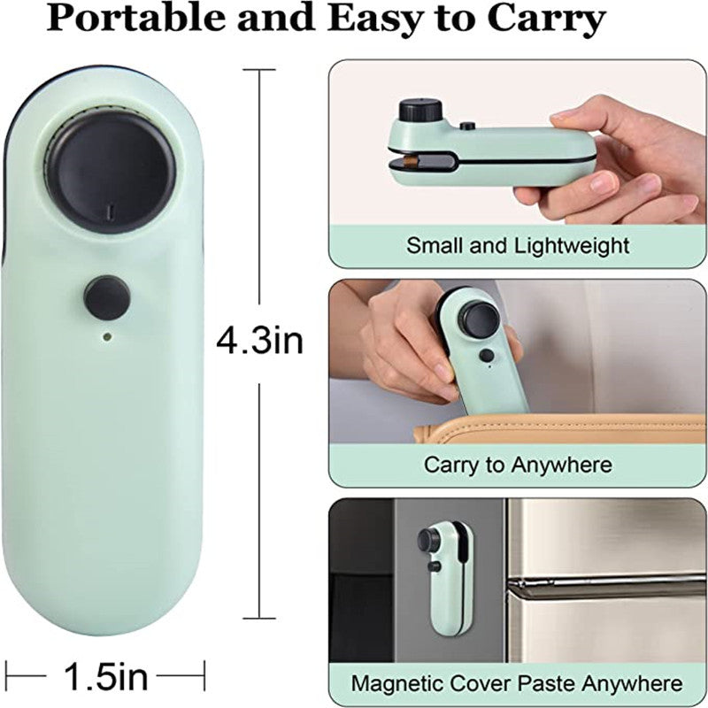 Upgraded 2-in-1 USB Rechargeable Mini Bag Sealer & Cutter – Portable Heat Sealer for Food Storage
